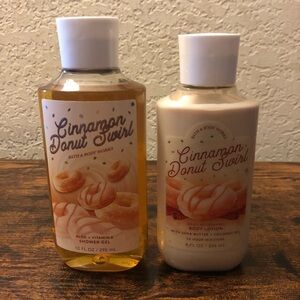 Bath & Body Works Cinnamon Donut Swirl Bundle (Shower Gel & Body Lotion)